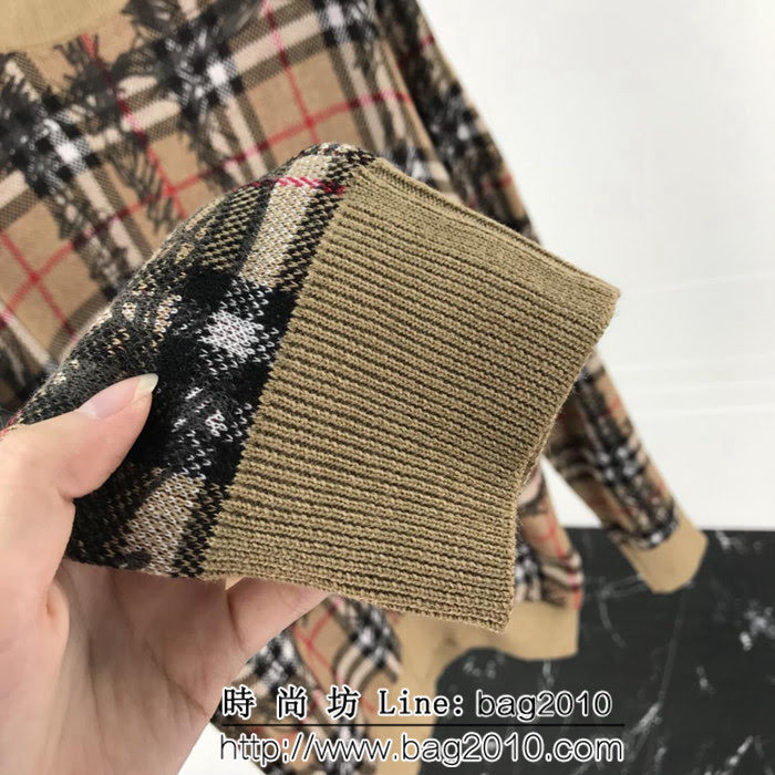 BURBERRY巴寶莉 經典款 18SS秋冬系列 經典條格塗鴉毛衣 情侶款 ydi1423
